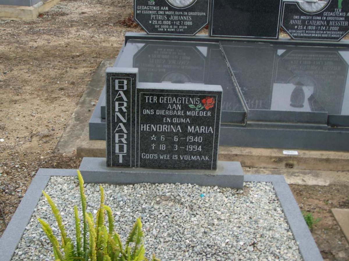 BARNARDT Hendrina Maria 1940-1994