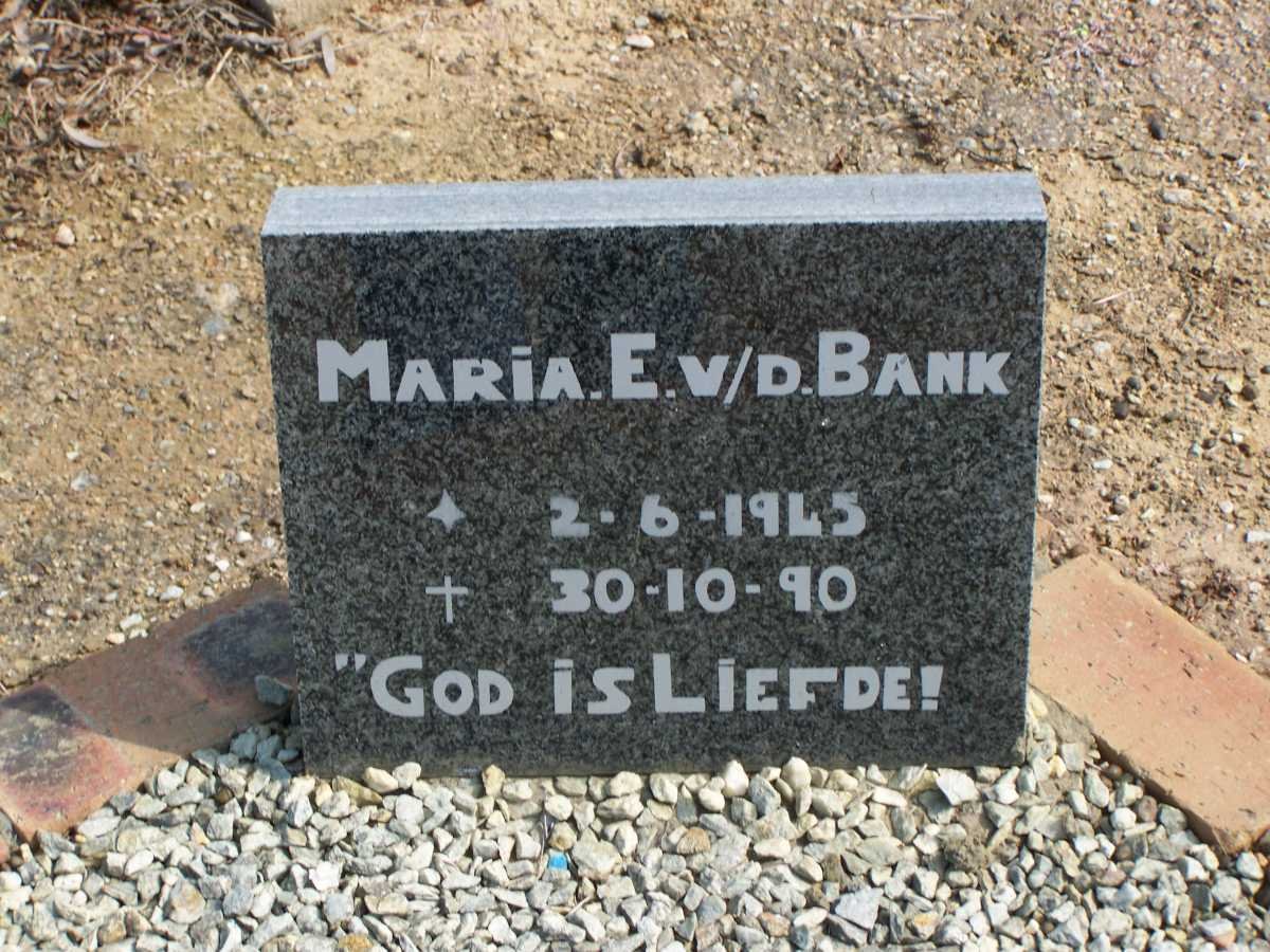 BANK Maria E., v.d. 1945-1990