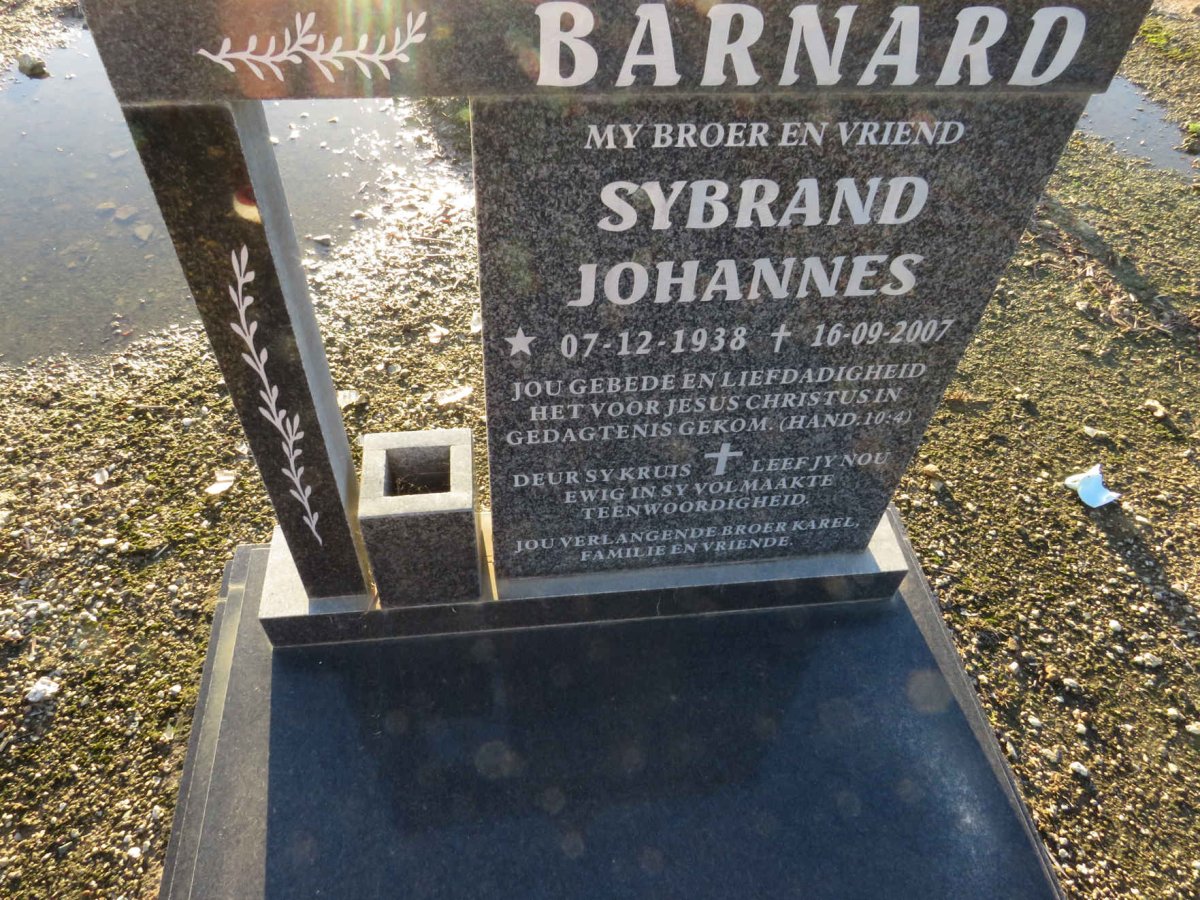 BARNARD Sybrand Johannes 1938-2007