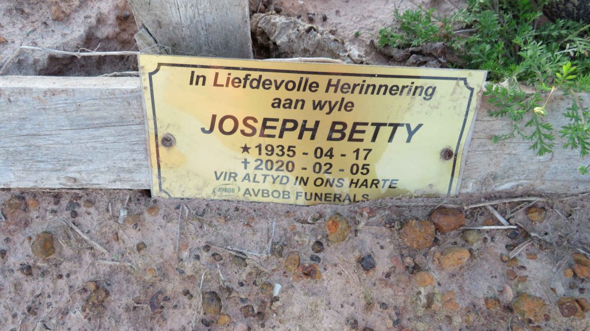 BETTY Joseph 1935-2020