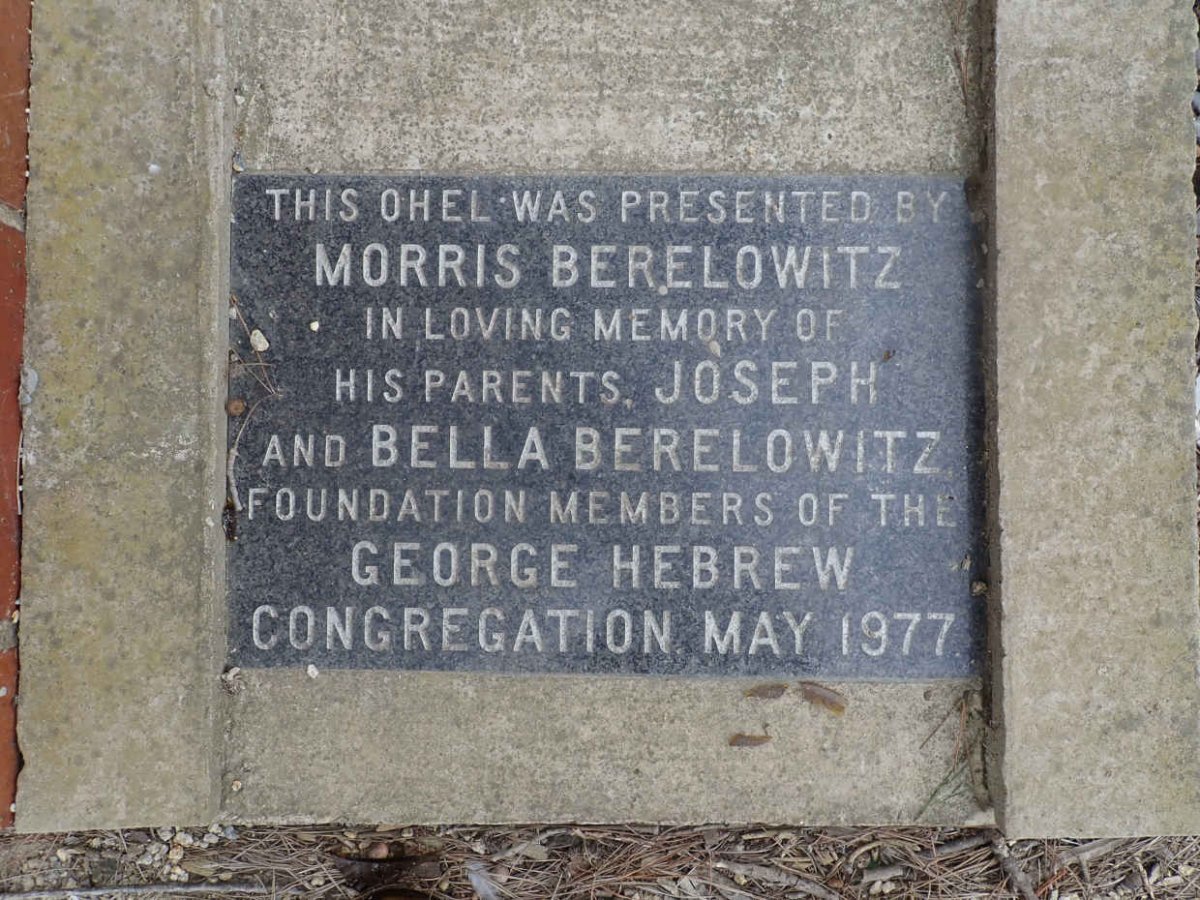 BERELOWITZ Joseph & Bella