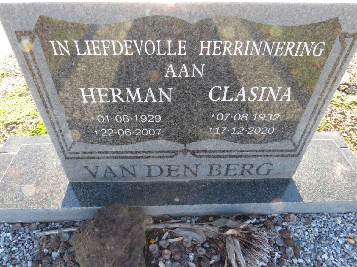 BERG Herman, van den 1929-2007 & Clasina 1932-2020