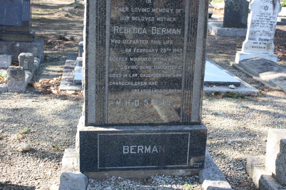 BERMAN Rebecca -1949
