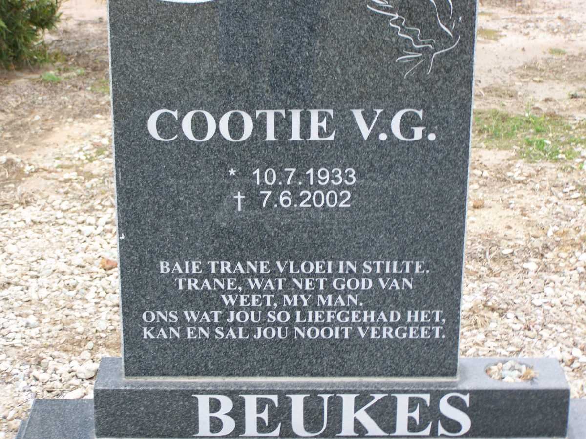 BEUKES Cootie V.G. 1933-2002
