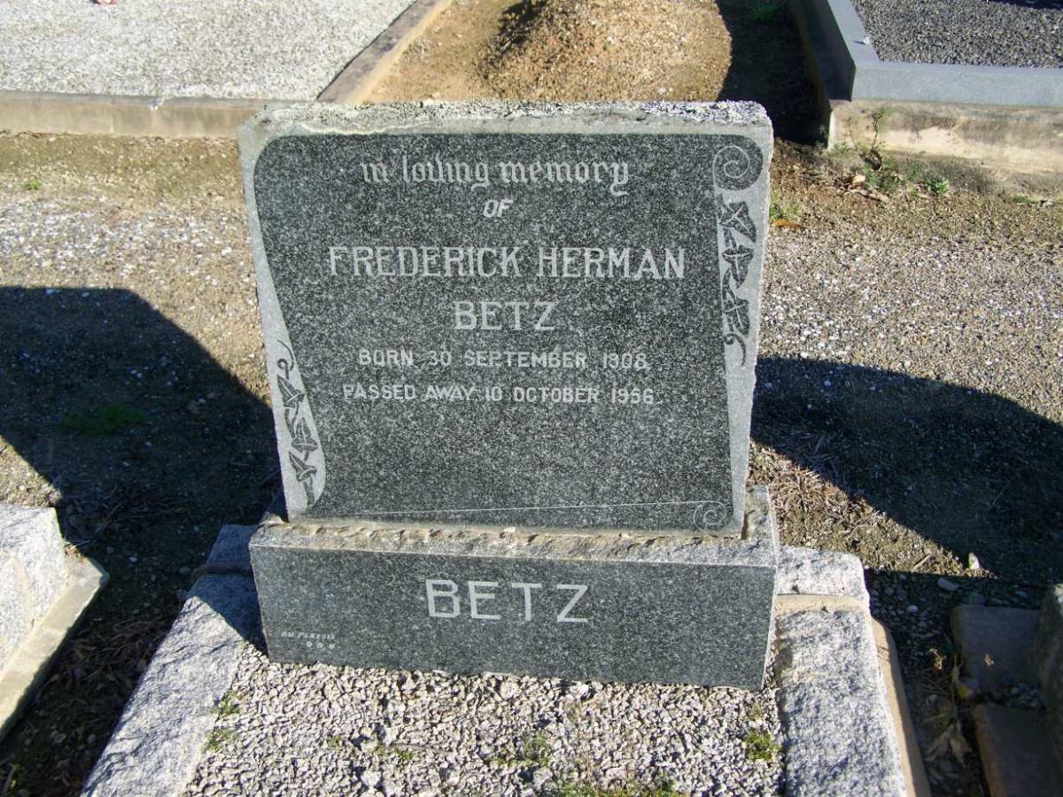 BETZ Frederick Herman 1908-1956