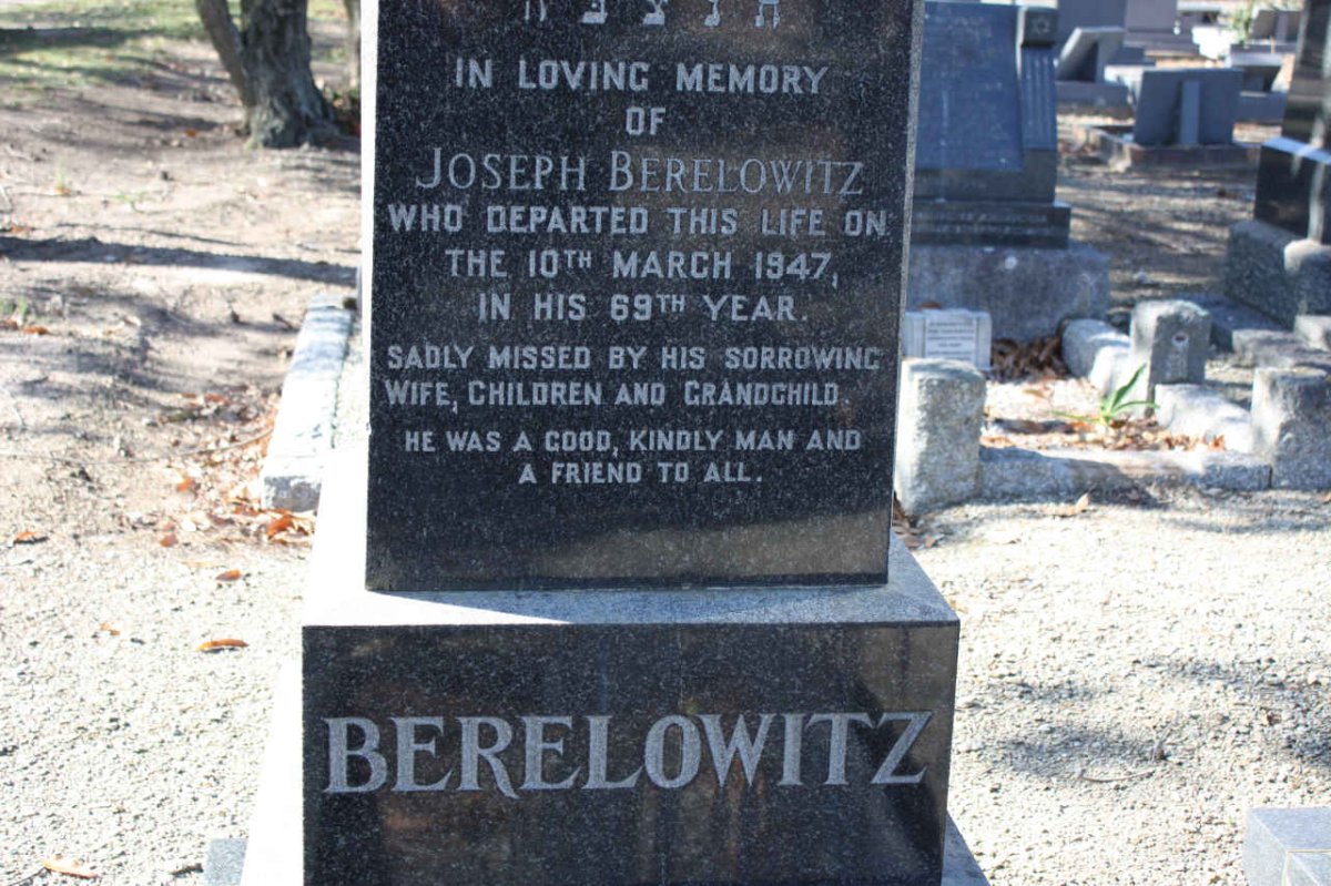 BERELOWITZ Joseph -1947