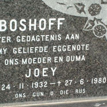 BOSHOFF Joey 1932-1980