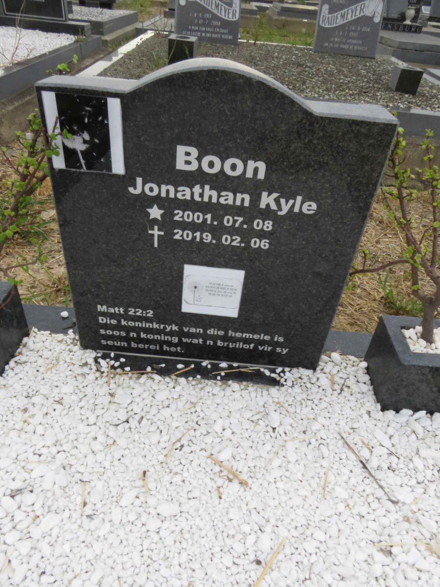 BOON Jonathan Kyle 2001-2019