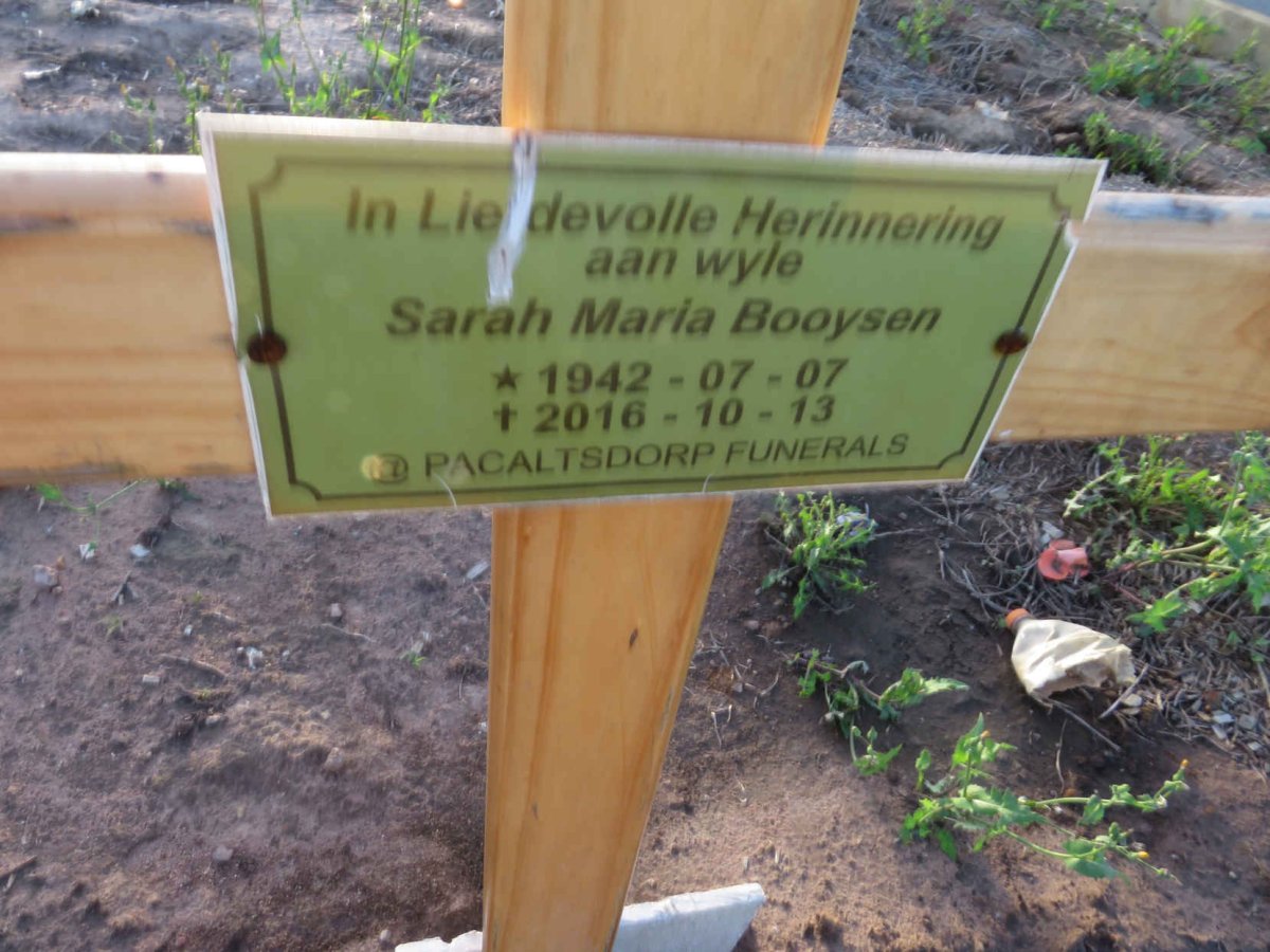 BOOYSEN Sarah Maria 1942-2016