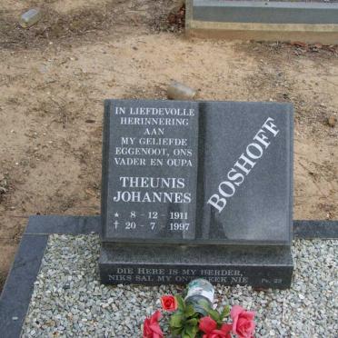 BOSHOFF Theunis Johannes 1911-1997
