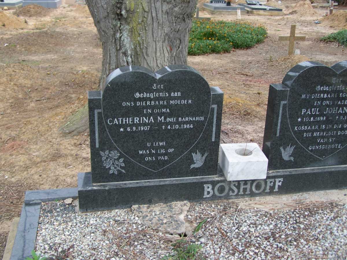 BOSHOFF Paul Johannes 1898-1973 & Catherina M. BARNARD 1907-1984 _1