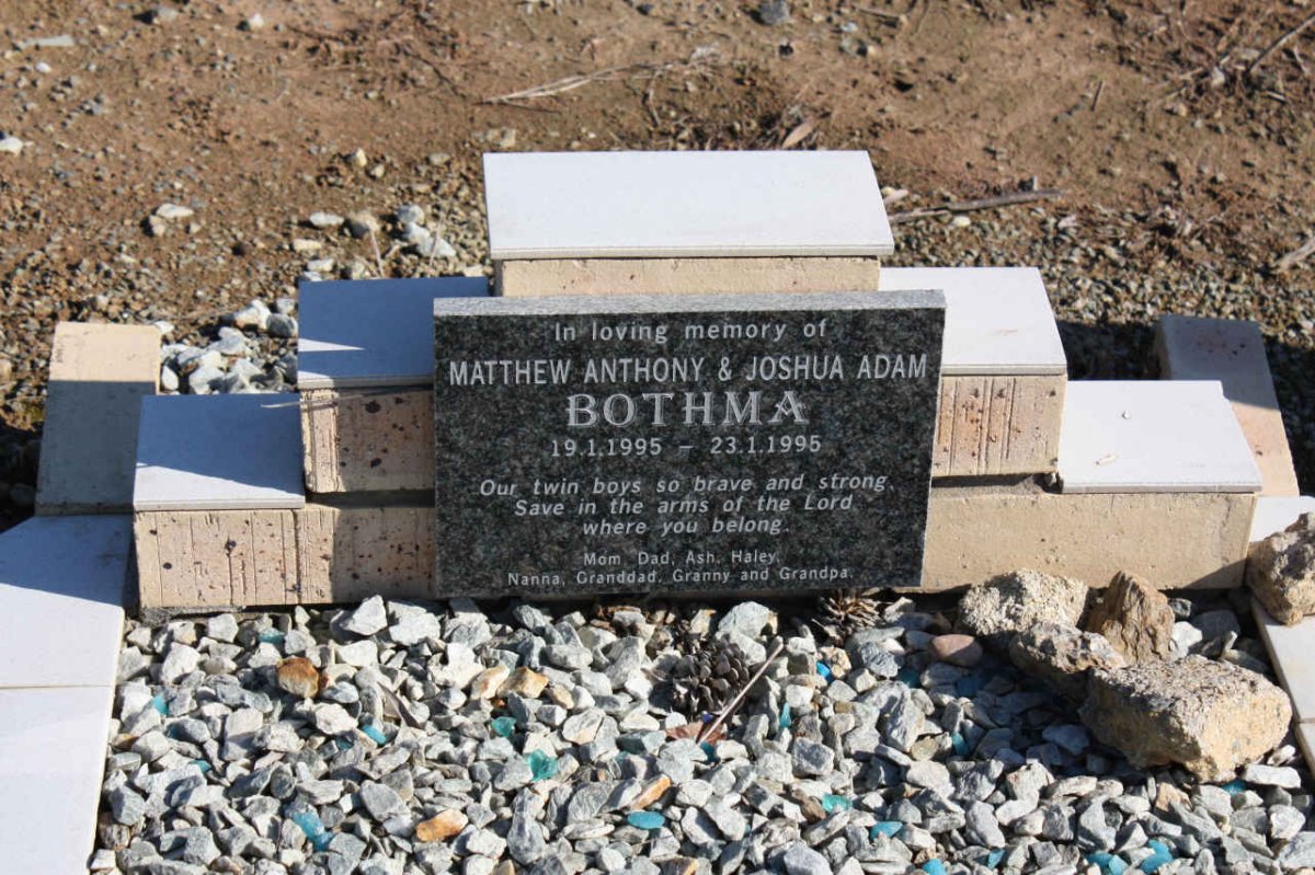 BOTHMA Matthew Anthony 1995-1995 :: BOTHMA Joshua Adam 1995-1995