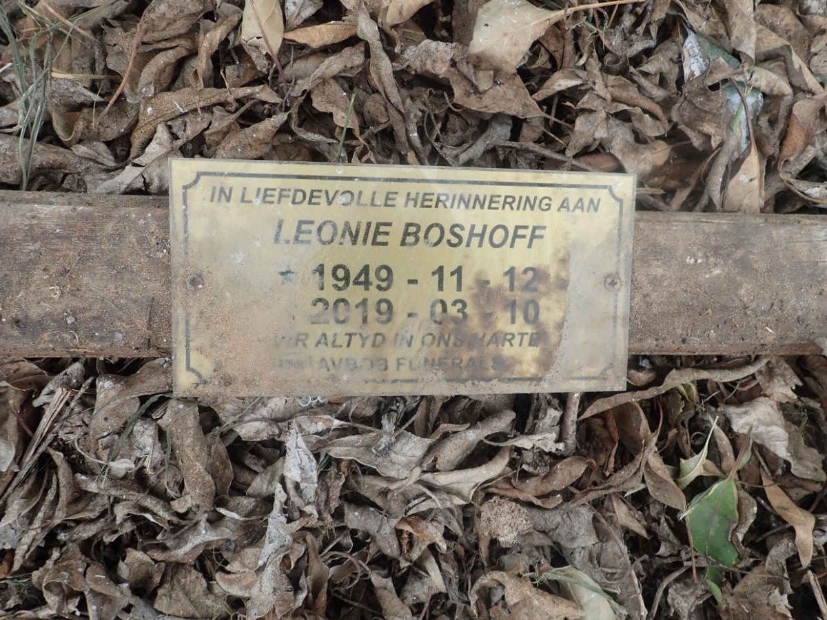 BOSHOFF Leonie 1949-2019
