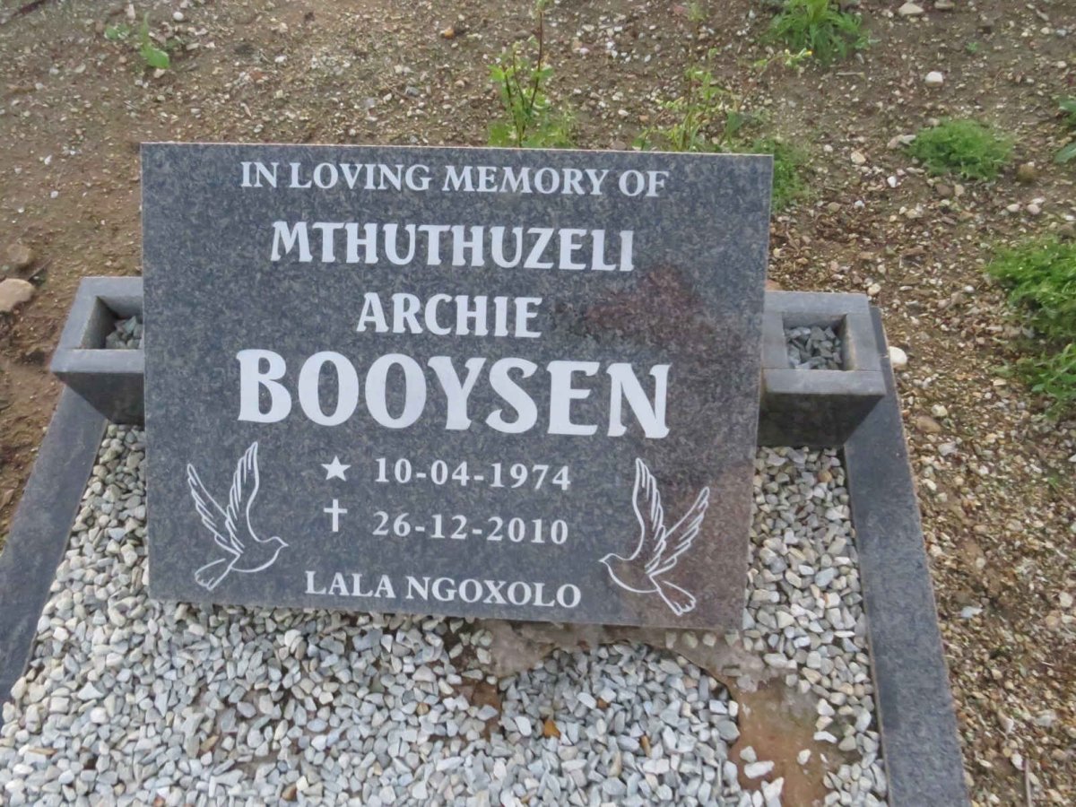 BOOYSEN Mthuthuzeli Archie 1974-2010