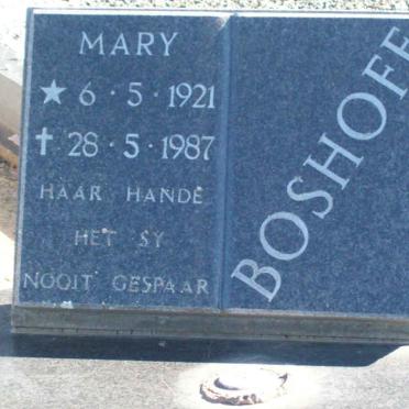 BOSHOFF Mary 1921-1987