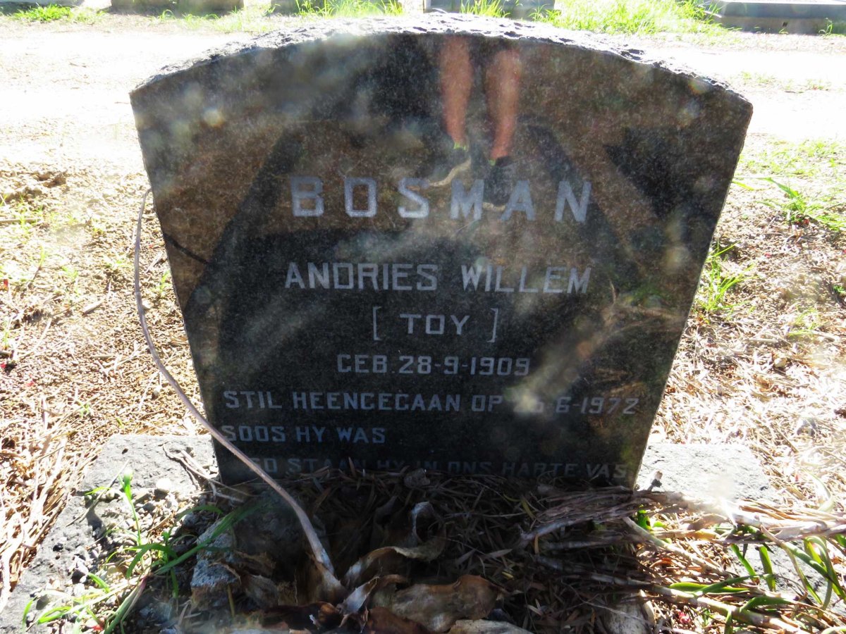 BOSMAN Andries Willem 1909-1972