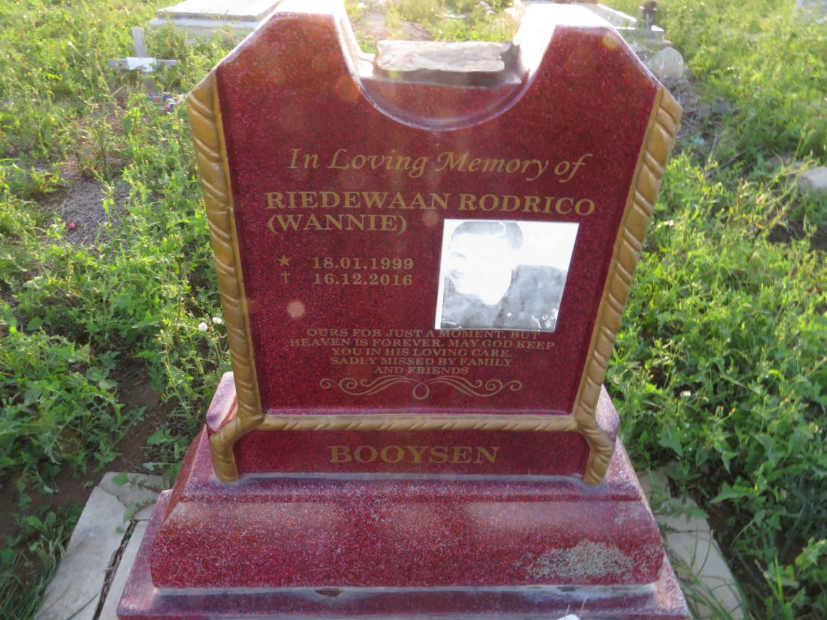 BOOYSEN Riedewaan Rodrico 1999-2016