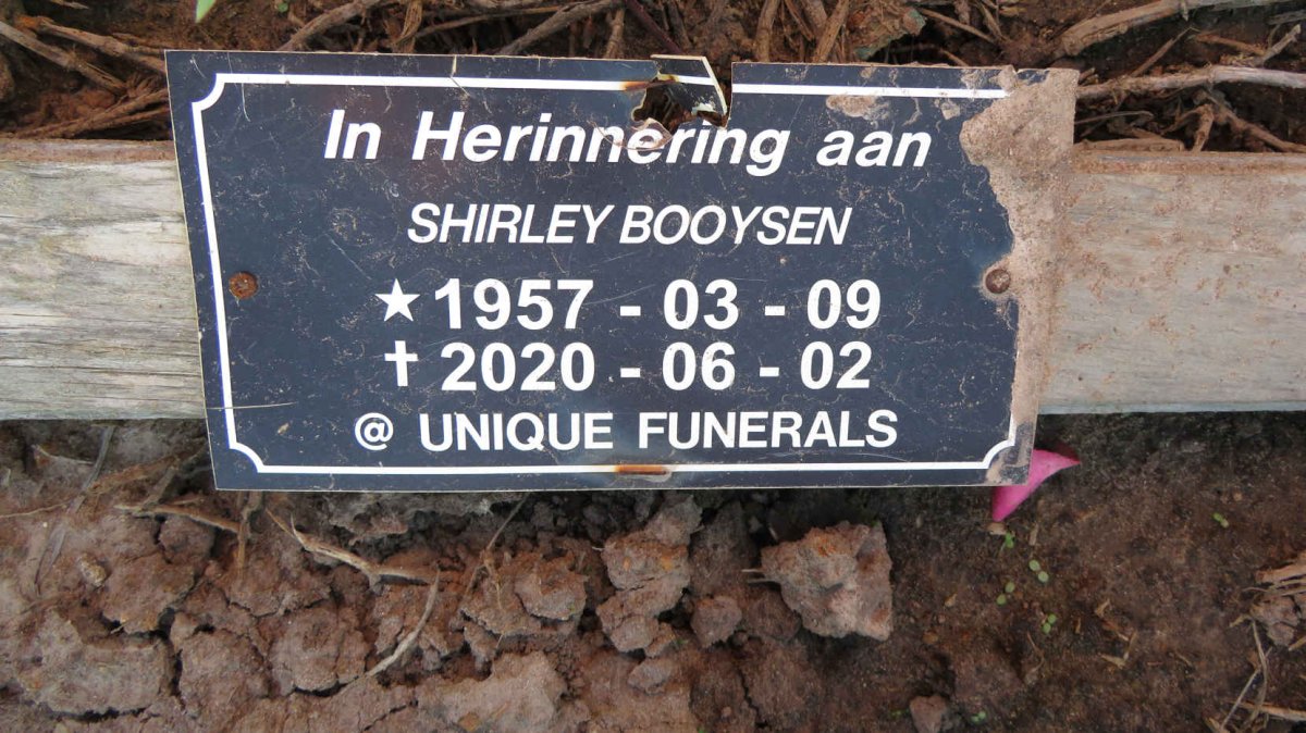 BOOYSEN Shirley 1957-2020