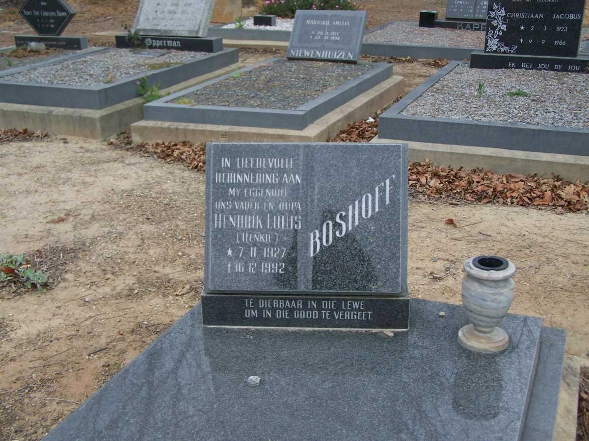 BOSHOFF Hendrik Louis 1927-1992