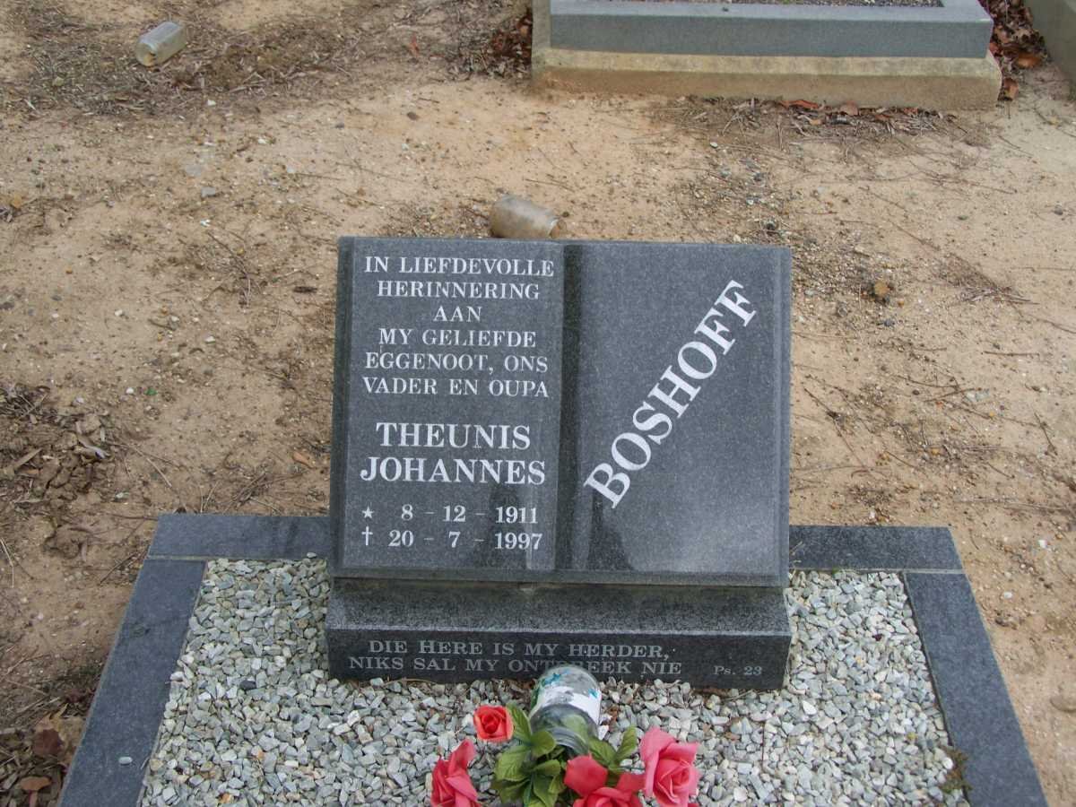 BOSHOFF Theunis Johannes 1911-1997
