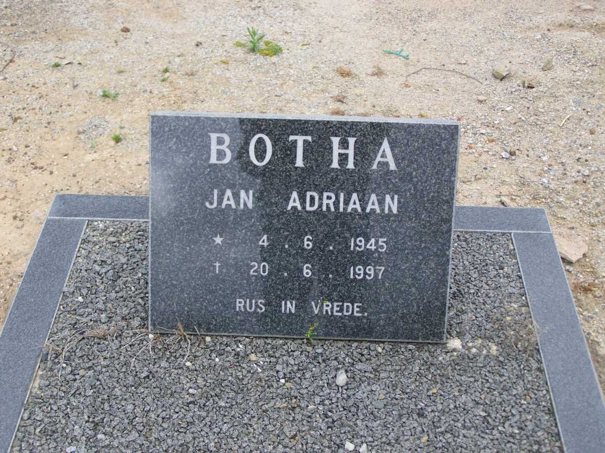 BOTHA Jan Adriaan 1945-1987