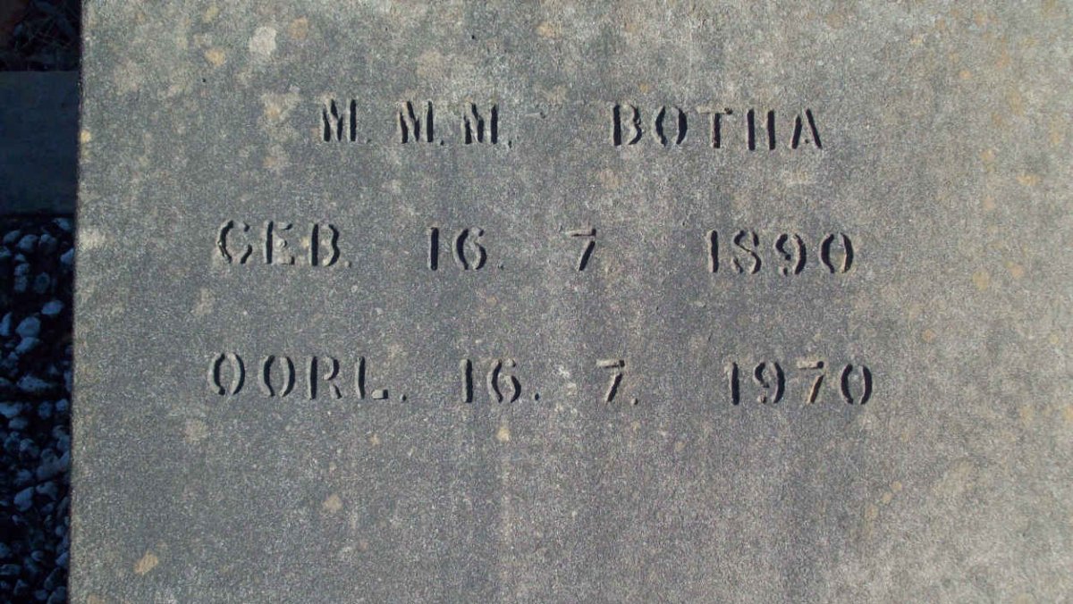 BOTHA M.M.M. 1890-1970