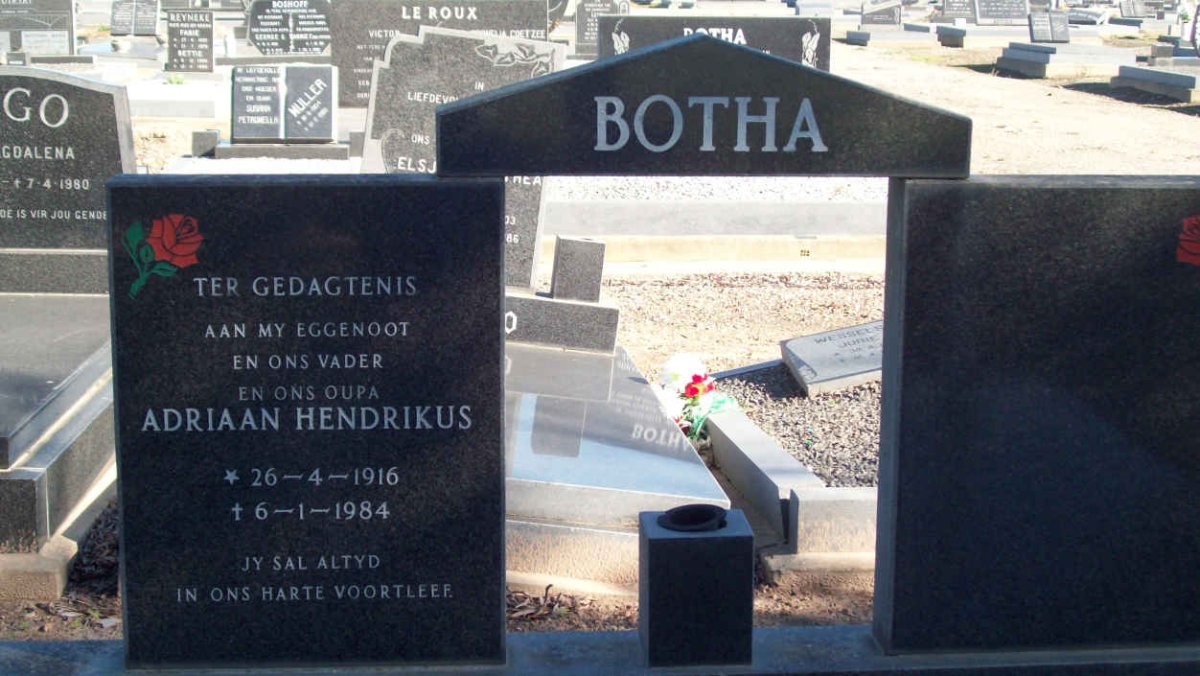 BOTHA Adriaan Hendrikus 1916-1984