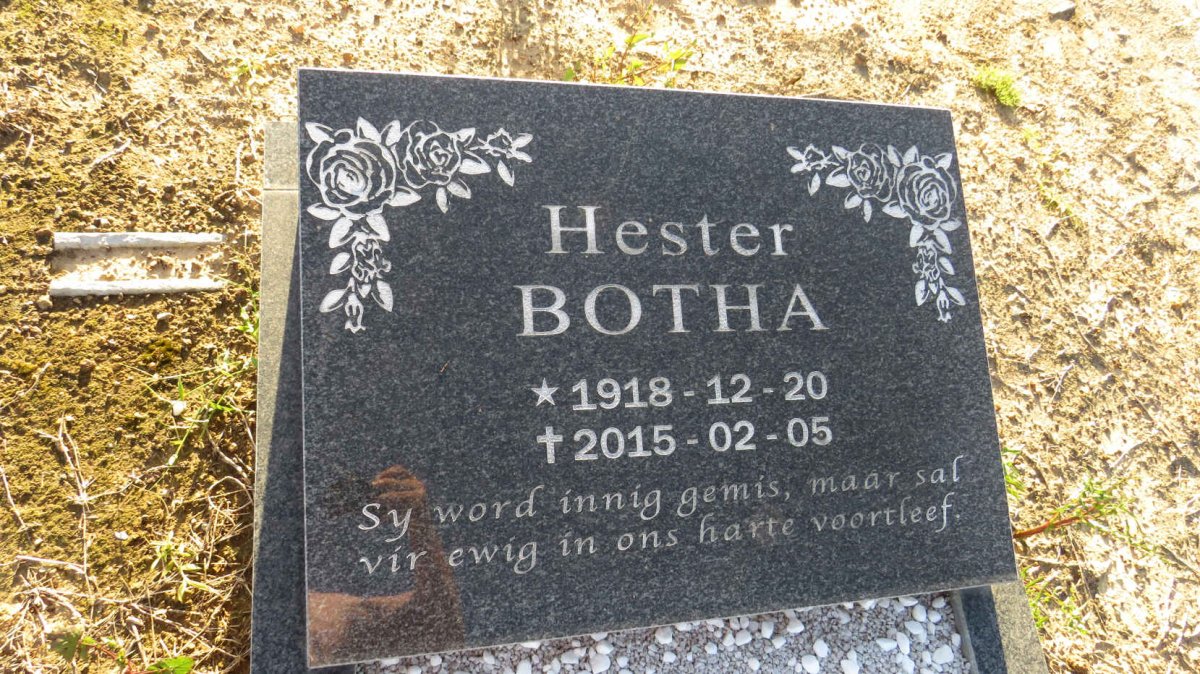 BOTHA Hester 1918-2015