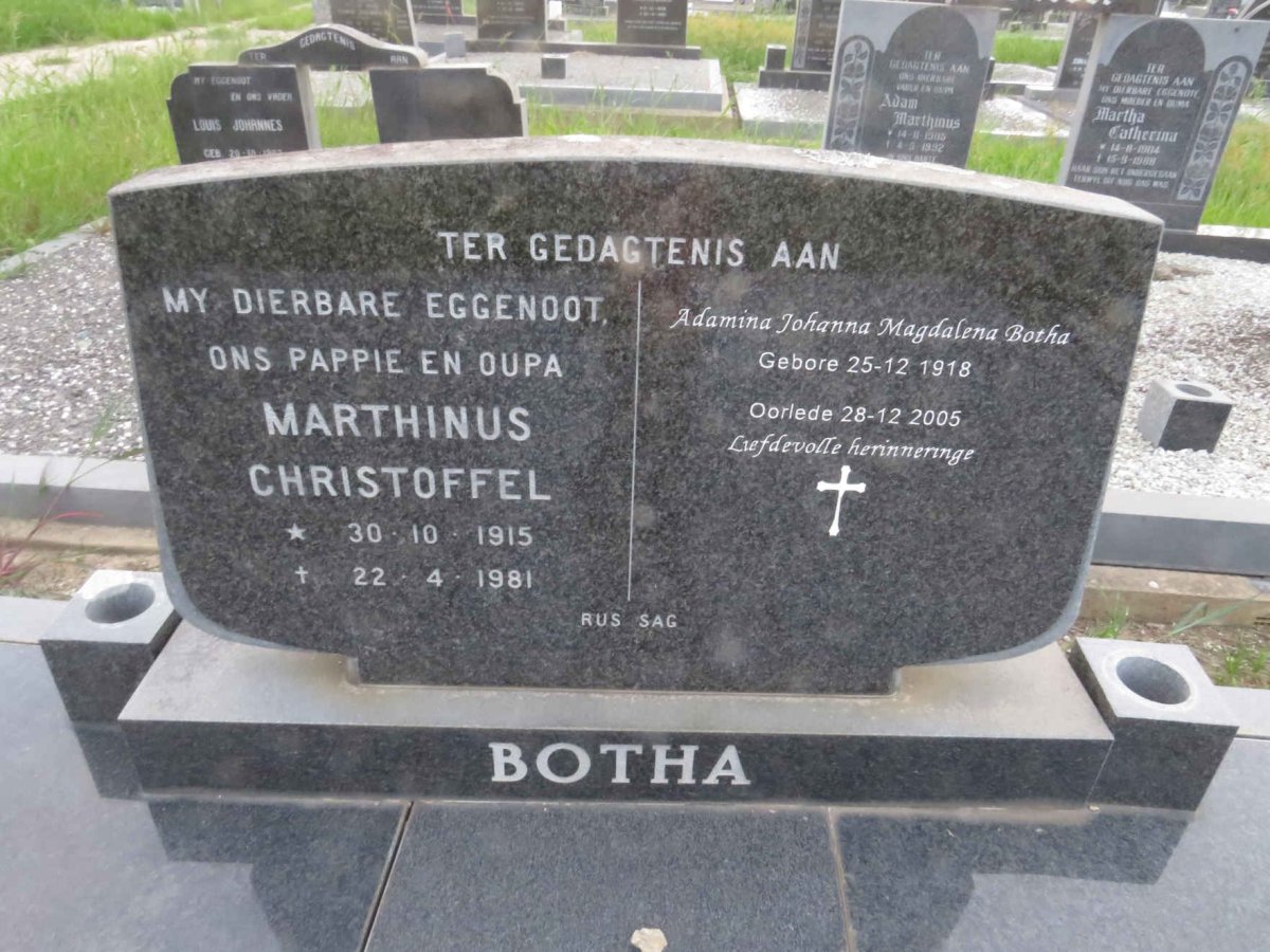 BOTHA Marthinus Christoffel 1915-1981