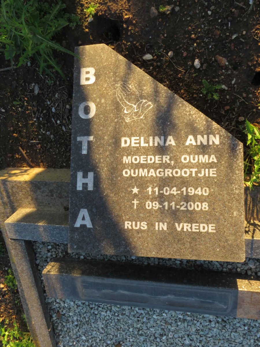 BOTHA Delina Ann 1940-2008