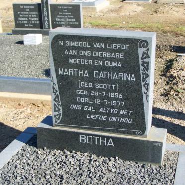 BOTHA Martha Catharina nee SCOTT 1895-1977