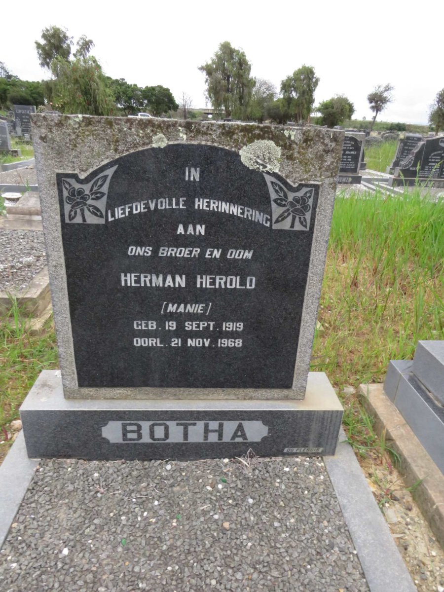 BOTHA Herman Herold 1919-1968