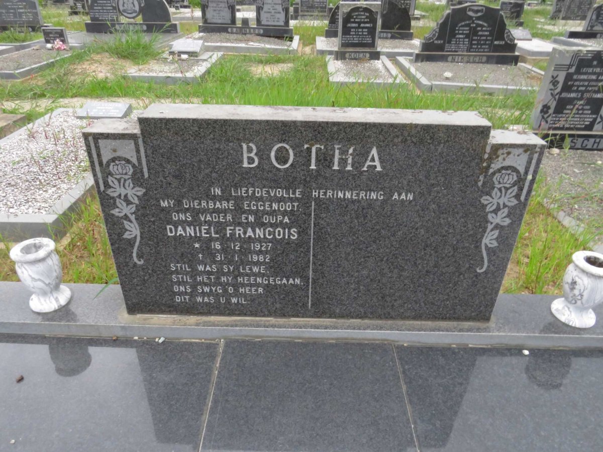 BOTHA Daniel Francois 1927-1982