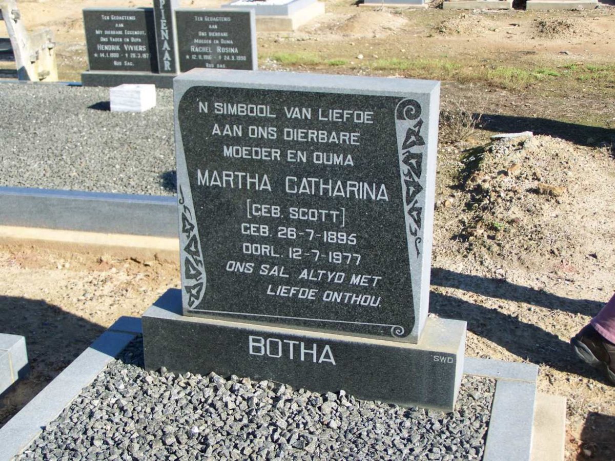 BOTHA Martha Catharina nee SCOTT 1895-1977