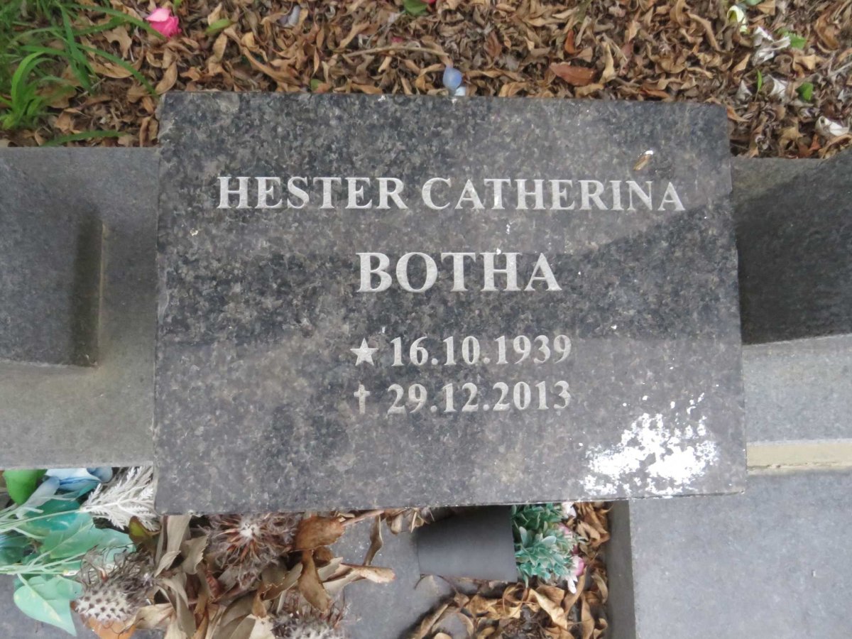 BOTHA Hester Catherina 1939-2013