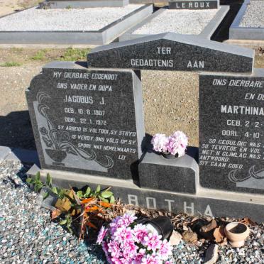 BOTHA Jacobus J. 1907-1972 &amp; Marthina S. 1918-1977
