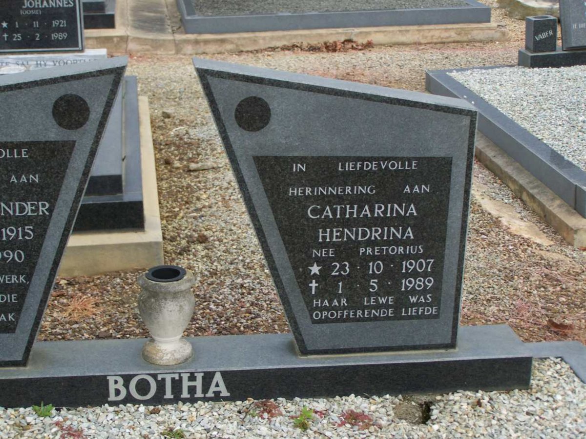 BOTHA Adam Alexander 1915-1990 &amp; Catharina Hendrina PRETORIUS 1907-1989 _2