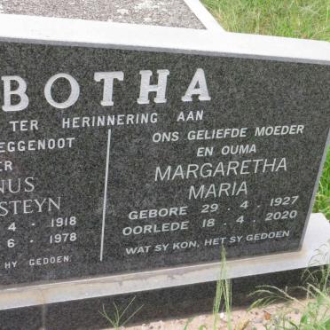 BOTHA Marthinus Theunis Steyn 1918-1978 & Margaretha Maria 1927-2020 _2