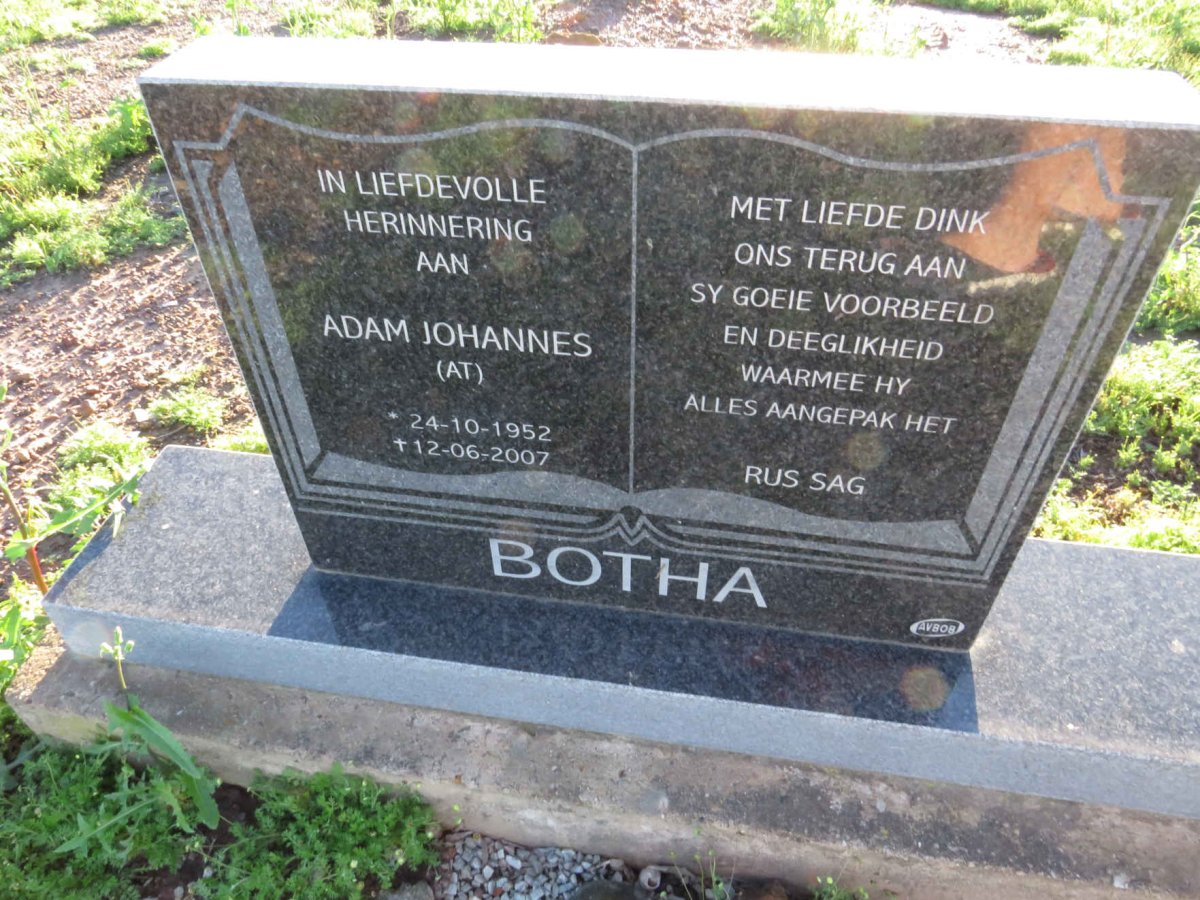 BOTHA Adam Johannes 1952-2007