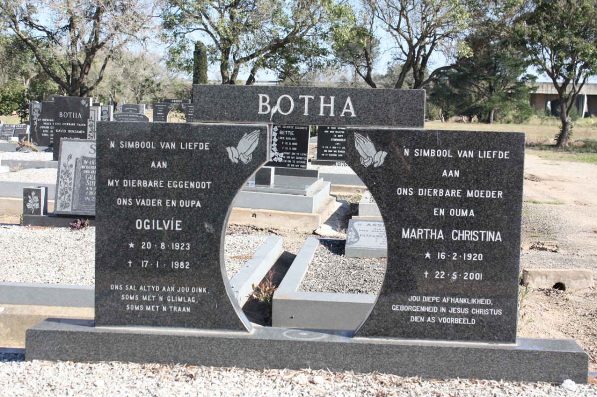 BOTHA Ogilvie 1923-1982 &amp; Martha Christina 1920-2001