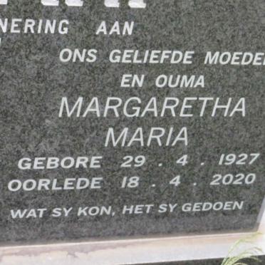 BOTHA Margaretha Maria 1927-2020