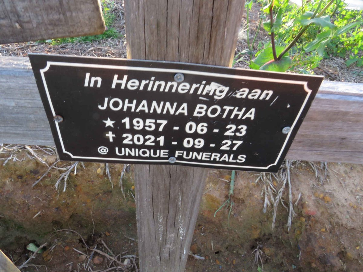BOTHA Johanna 1957-2021