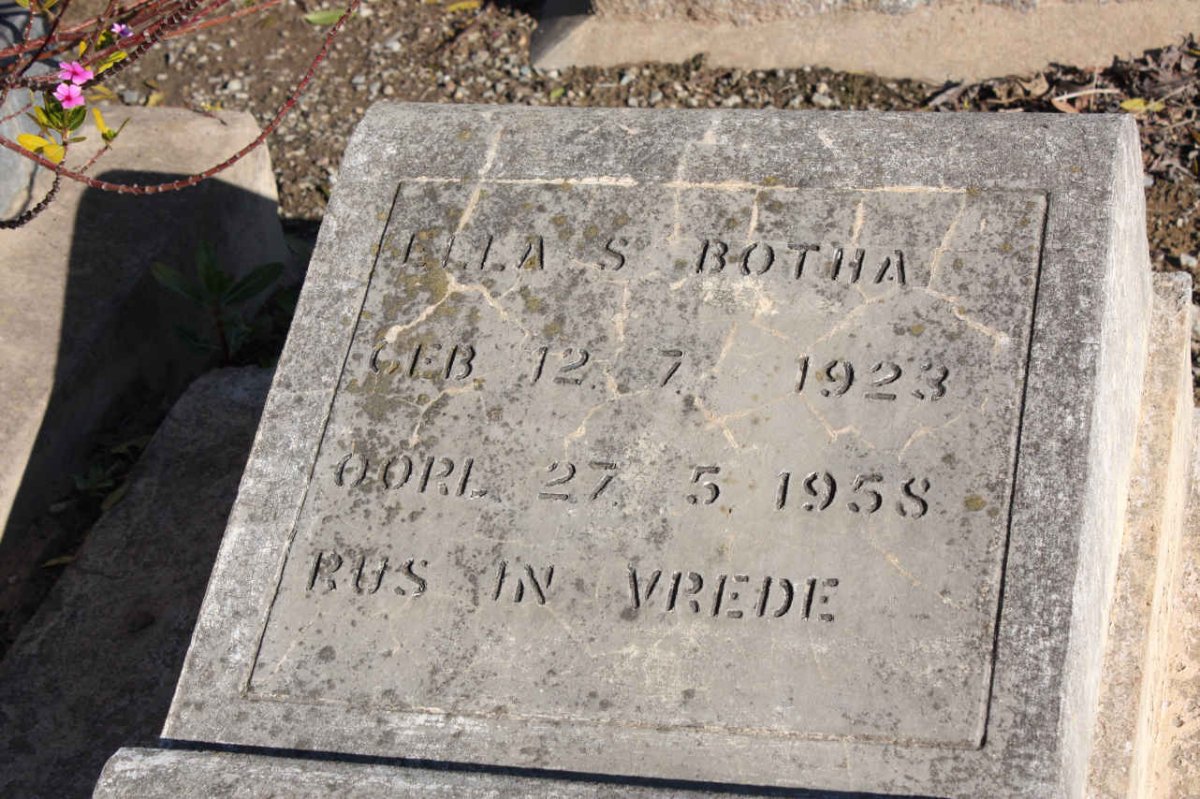 BOTHA Ella S. 1923-1958