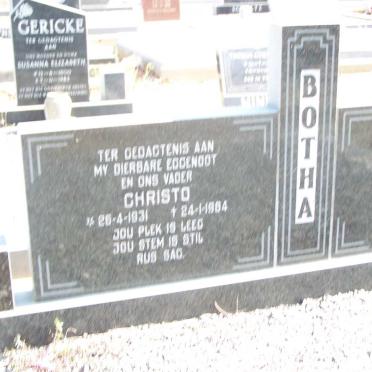 BOTHA Christo  1931-1984
