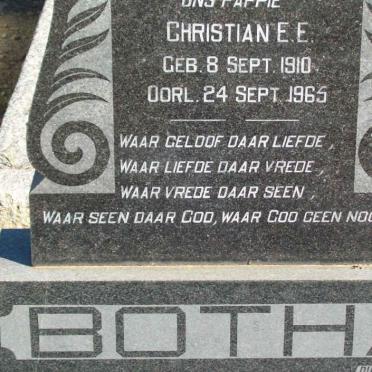BOTHA Christian E.E. 1910-1965