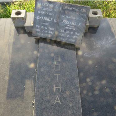 BOTHA Johannes H. 1895-1982 &amp; Susara E.  BOTHA 1900-1977