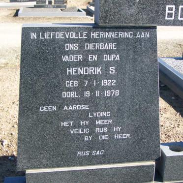 BOTHA Hendrik S. 1922-1978 &amp; Anna Salomina Catherina 1902-1977 _1
