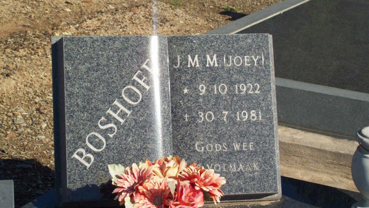 BOSHOFF J.M.M. 1922-1981