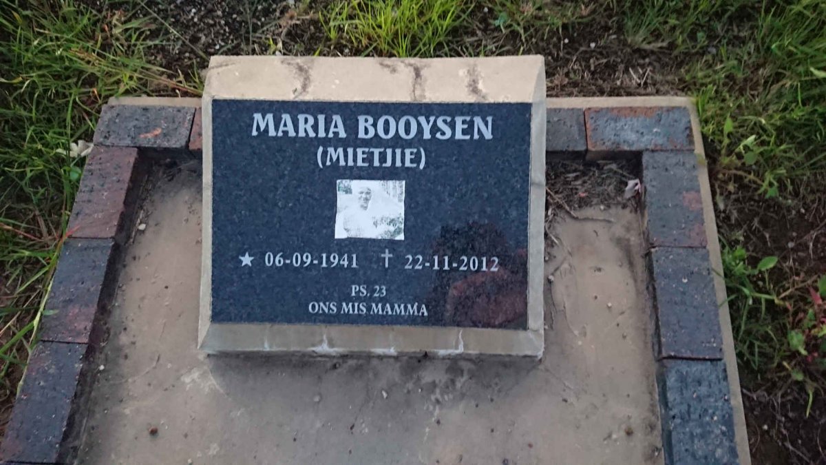 BOOYSEN Maria 1941-2012
