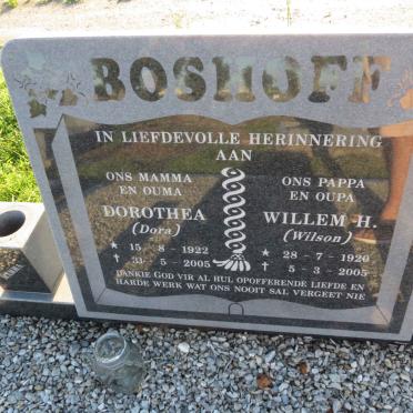 BOSHOFF Willem H. 1920-2005 & Dorothea 1922-2005